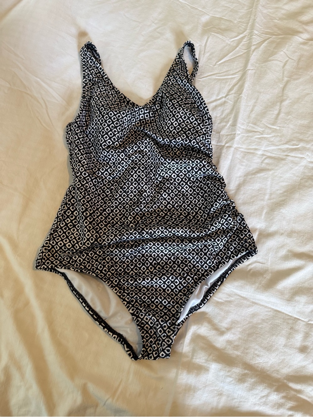 Black & White Geometric One-Piece Swimsuit